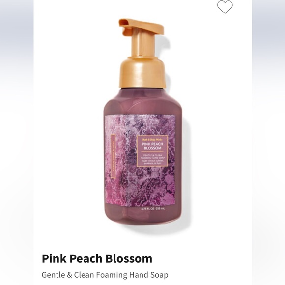 Set of 2 “Pink Peach Blossom“ BBW 8.75fl oz Gentle & Clean Foaming Hand Soap NWT - Picture 6 of 6